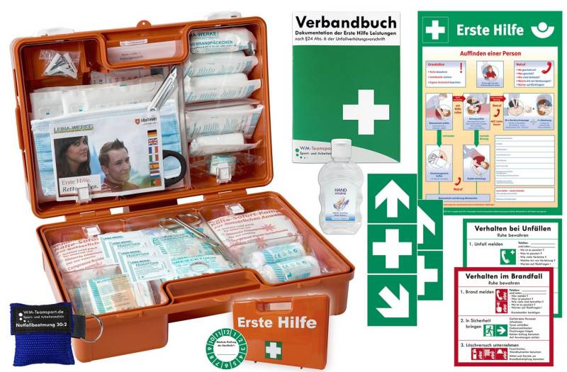 WM-Teamsport Erste-Hilfe-Koffer Erste-Hilfe Koffer M2 nach DIN 13157 + umfangreiche Zusatzausstattung von WM-Teamsport