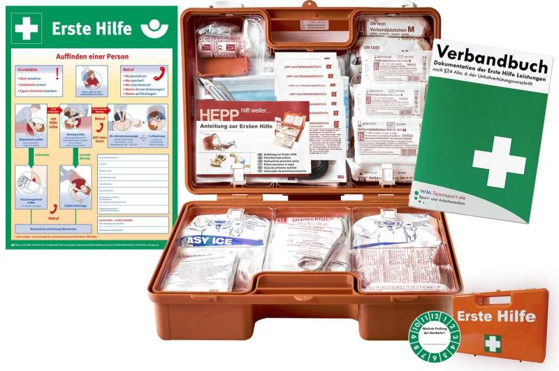 WM-Teamsport Erste-Hilfe-Koffer Erste-Hilfe-Koffer M6 nach aktueller DIN 13169 + Aushang von WM-Teamsport