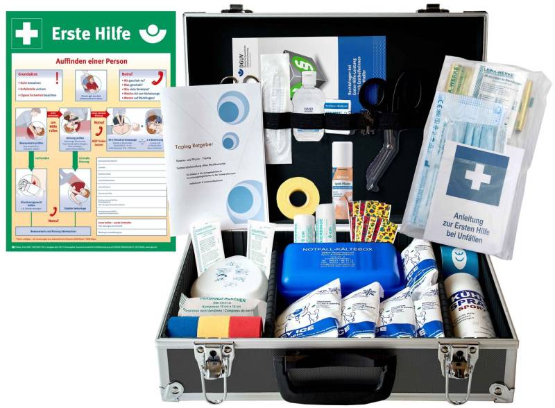 WM-Teamsport Erste-Hilfe-Koffer Sportbetreuerkoffer - Trainerkoffer inkl. Sprühpflaster + Aushang von WM-Teamsport