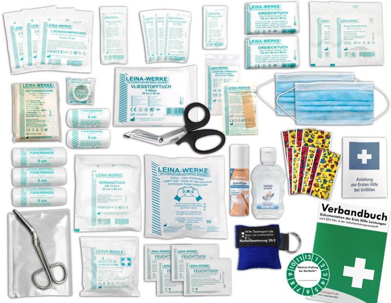 WM-Teamsport Erste-Hilfe-Set Komplett-Füllung Erste-Hilfe DIN 13157 PLUS 4 - KITA - von WM-Teamsport