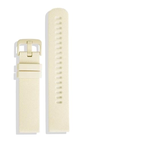 WMAMBZNDHP 20mm Silikon Gummi Armband Fit for Omega X Fit for Swatch Joint Männer Frauen Sport Wasserdichte Armband Band fit for Samsung Uhr(Khaki) von WMAMBZNDHP