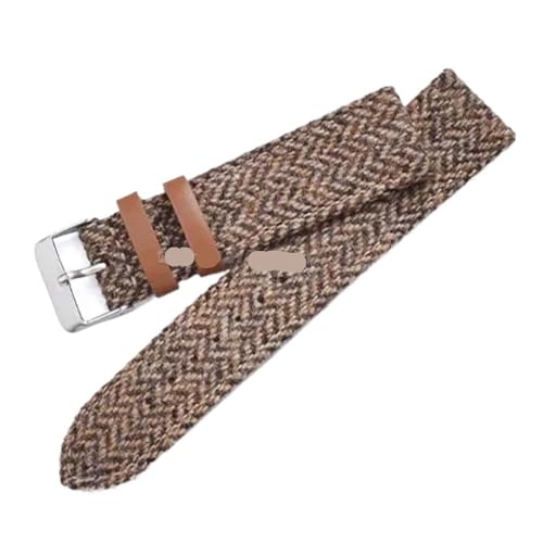 WMAMBZNDHP Nylon-Uhrenarmband, 18 mm, 20 mm, 22 mm, Schnellverschluss, Vintage-Webart, Armband for Männer und Frauen, Ersatzarmband(Khaki,22mm) von WMAMBZNDHP