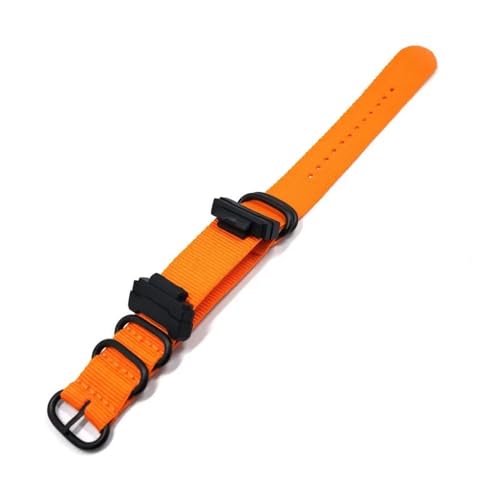 WMAMBZNDHP Nylonband Passend For Casio Passend For G-Shock GA100 GA400 DW5600 M5610 Adapter Gummianschluss 16 Mm Ersetzen Sie Das Band(Orange) von WMAMBZNDHP