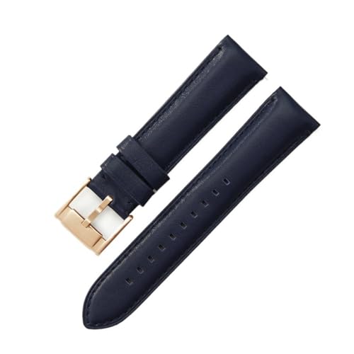 WMAMBZNDHP Uhrenarmband passend for Fossil wasserdichte dunkelblaue Rose Stahlschnalle 22 mm 24 mm Universal-Uhrenarmbänder(Dark Blue-Rose-K8,22mm) von WMAMBZNDHP