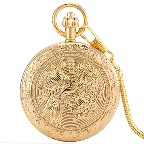 WMDSYGD Doppelte Shell mechanische große taschenuhr feiner Vogel schnitzen Stil arabisch digital ziffergold Gold Halskette anhänger stündel Frauen Herren Taschenuhren WMDSYGD Doppelte Shell mechanische große taschenuhr feiner Vogel schnitzen Stil arabisch digital ziffergold Gold Halskette anhänger stündel Frauen Herren Taschenuhren von WMDSYGD