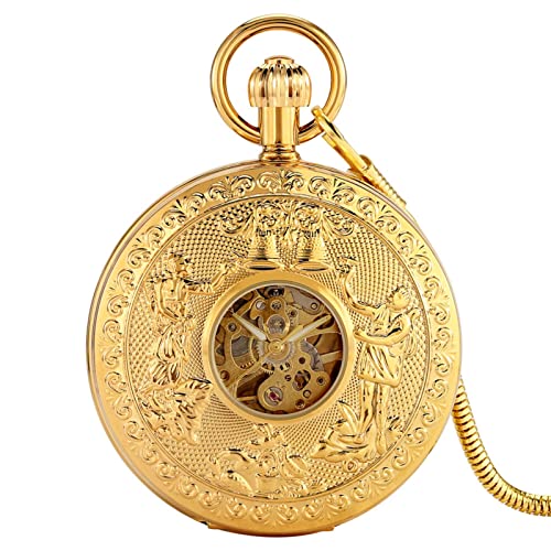 WMDSYGD Ring die Glocke Doppel Offene Doppelabdeckung Automatische mechanische Taschenuhren Männer High End Gold Zifferblatt Legierung Anhänger Halskette Frauen Herren Taschenuhren WMDSYGD Ring die Glocke Doppel Offene Doppelabdeckung Automatische mechanische Taschenuhren Männer High End Gold Zifferblatt Legierung Anhänger Halskette Frauen Herren Taschenuhren von WMDSYGD