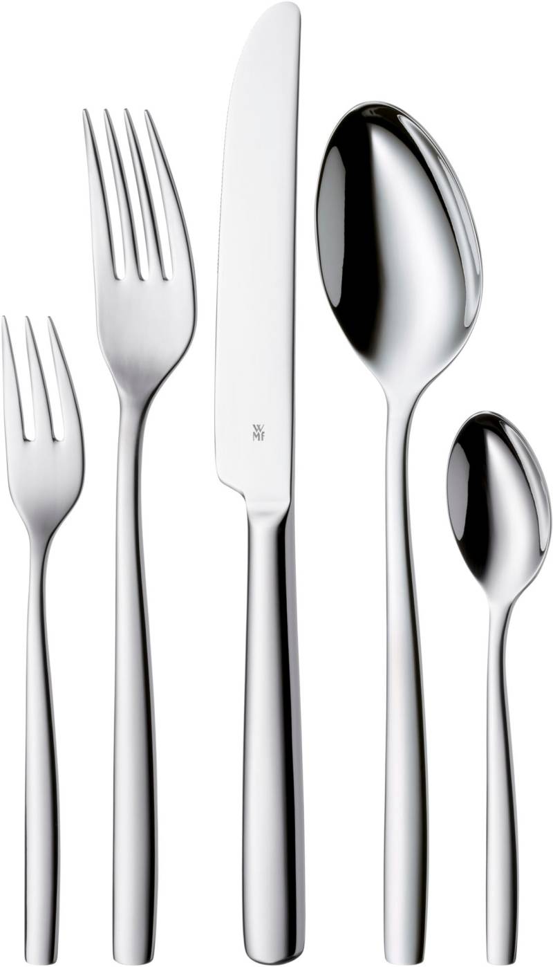 WMF Besteck-Set "Palma in klassisch-stilsicherer Optik, ergonomisch, Wellenschliff" spülmaschinengeeignet, optimale Schärfe, hochwertiger Besteckkasten von WMF