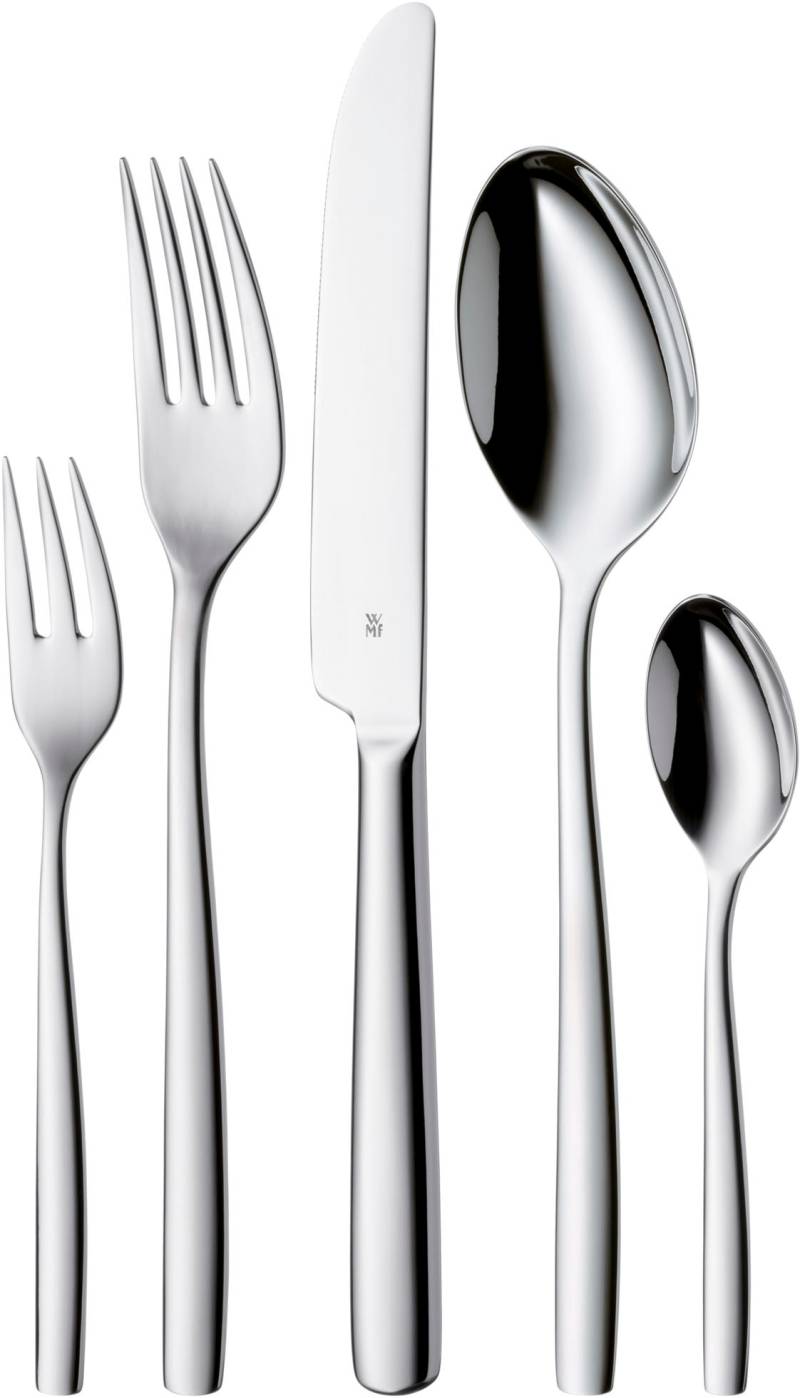 WMF Besteck-Set "Palma in klassisch-stilsicherer Optik, ergonomisch, Wellenschliff" spülmaschinengeeignet, optimale Schärfe, hochwertiger Besteckkasten von WMF