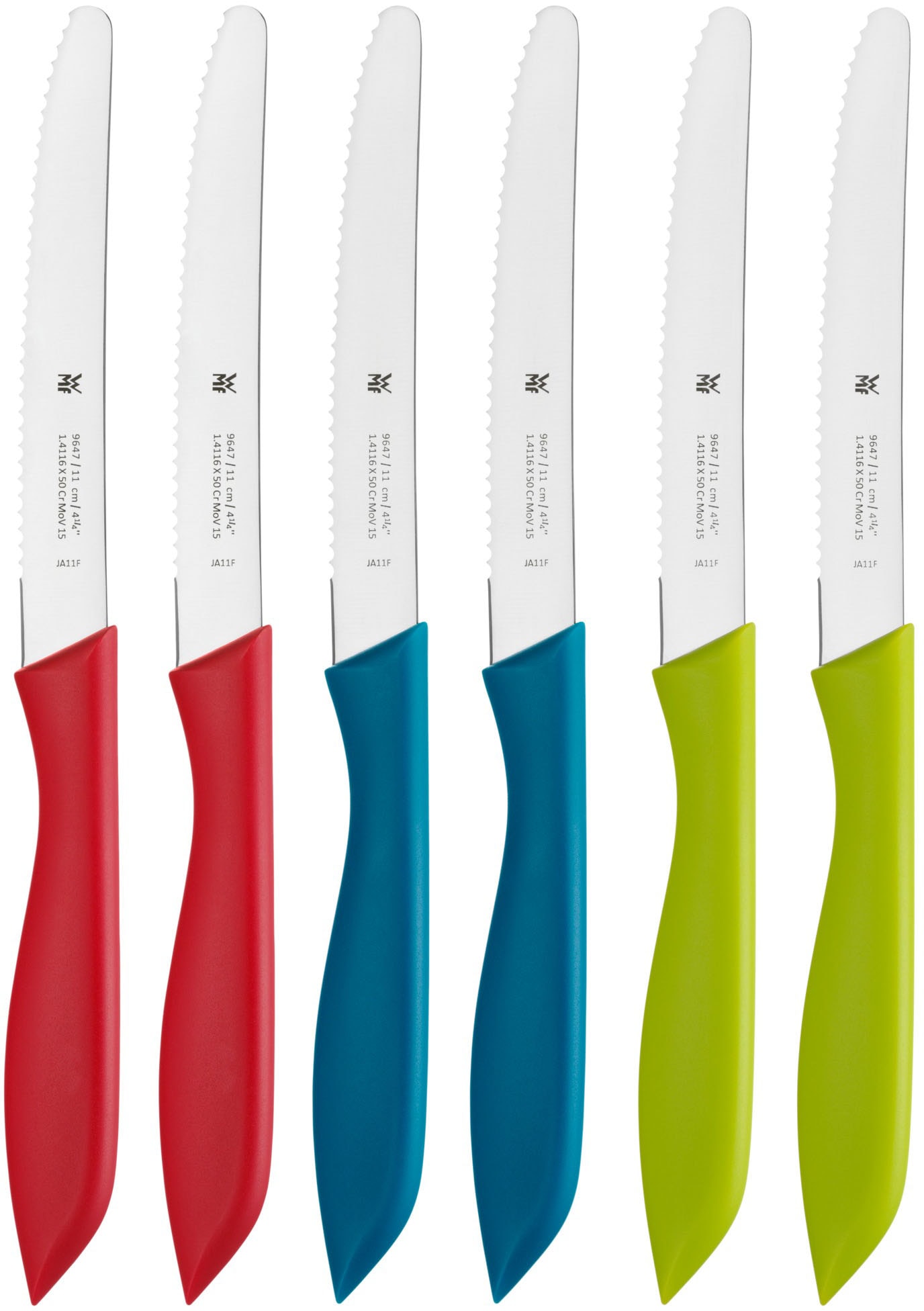 WMF Besteck-Set "Vespermesser, Klinge mit Wellenschliff aus Spezialklingenstahl" ideal für Brotzeit, multifunktional spülmaschinengeeignet von WMF