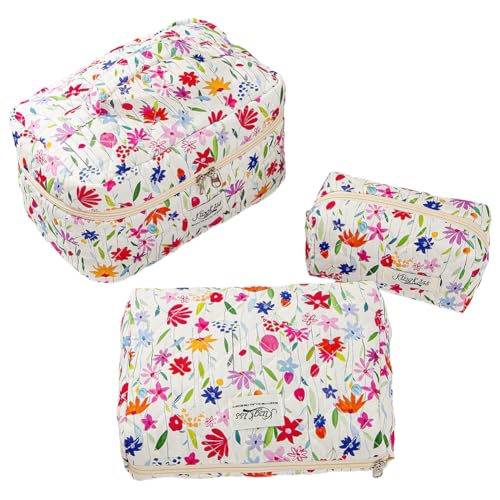 3-Pieces Erdbeer-Make-up-Tasche Clamshell Design Make-up-Organisator for Frauen Mädchen (Stil 7) von WMFASBAG