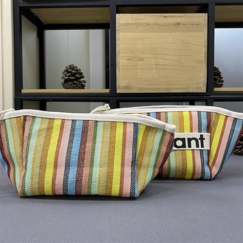 Canvas Make -up Organizer Ästhetische Kosmetikbeutel for Frauen Mädchen (Multicolor) von WMFASBAG