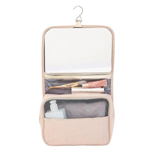 Faltbare Reisebeutel for Männer Frauen großer Make -up -Organisator (Beige) von WMFASBAG