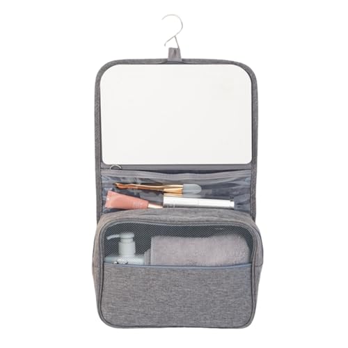 Faltbare Reisekosmetikbeutel for Männer Frauen großer Make -up -Organisator (grau) von WMFASBAG