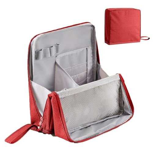 Frauen Reise Make-up Beutel wasserdicht Kosmetiktasche (Weinrot) von WMFASBAG