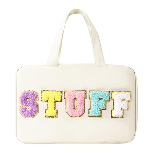 Kosmetiktasche Hängende Toilettenbeutel Tragbares Make -up -Gehäuse for Frauen (Beige) von WMFASBAG