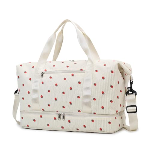 Reise Tasche for Reisebühne mit Schuhfach Weekender -Tasche for Frauen (Beige) von WMFASBAG