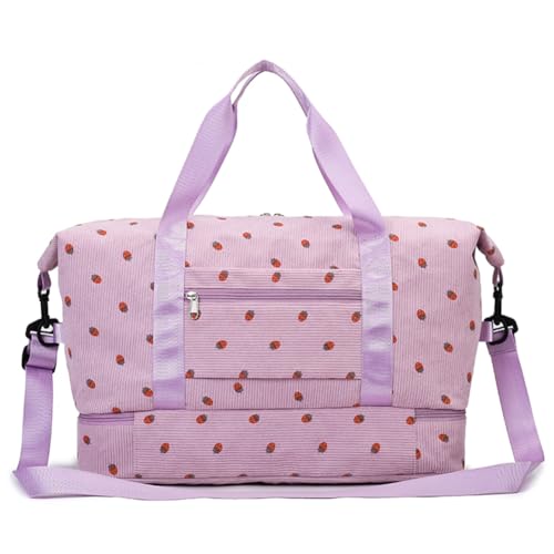 Reise Tasche for Reisebühne mit Schuhfach Weekender -Tasche for Frauen (lila) von WMFASBAG