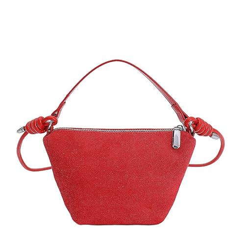 Umhängetasche mit Griff Hobos Bag Dumpling Clutch Bag for Frauen Mädchen (rot) von WMFASBAG