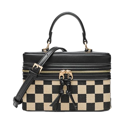 WMFASBABE KOCHED MASSUNGS BAGE SCHWERE Square Box Bag Crossbody Geldbörse for Frauen (braun) von WMFASBAG