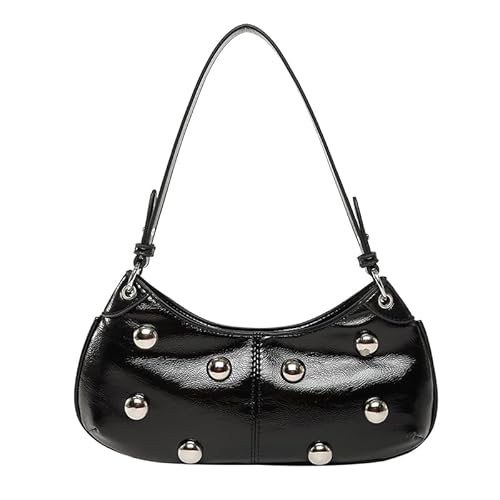 WMFASBAG Besorte Geldbörsen Umhängetasche PU Leder Y2K Geldbörse Achselstasche for Frauen (schwarz) von WMFASBAG