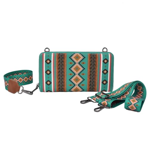 WMFASBAG Bohemian Retro Boho Geldbörse - Leinwand Armbandbrieftasche mit großer Kapazität for Damen Reise von WMFASBAG