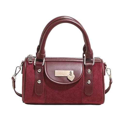 WMFASBAG Boston Barrel Sling Handtaschen Großer Umhängetaschen Schlinge for Frauen arbeiten (rot) von WMFASBAG