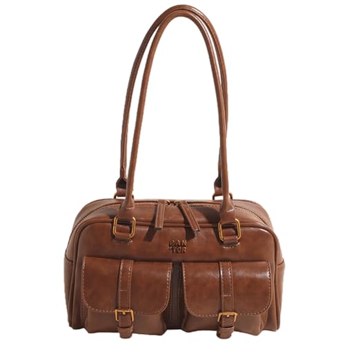 WMFASBAG Boston Tragetasche for Damen mit mehreren Taschen, Umhängetasche, PU-Leder, solide Handtasche, Clutch-Geldbörse for Reisen, Arbeit von WMFASBAG