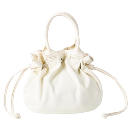 WMFASBAG Canvas Bucket Handtasche Trendy Drawess Handtasche Putbeutel mit Geldbörse (Beige) von WMFASBAG