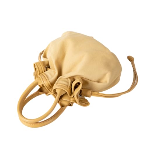 WMFASBAG Canvas Bucket Handtasche Trendy Drawess Handtasche Putbeutel mit Geldbörse (Khaki) von WMFASBAG
