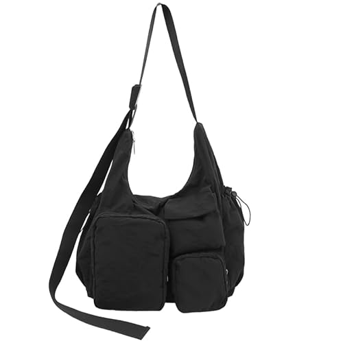 WMFASBAG Casual Nylon Crossbody Bag Arbeit Umhängetasche Mehrfach-Tasche Messenger-Tasche (schwarz) von WMFASBAG