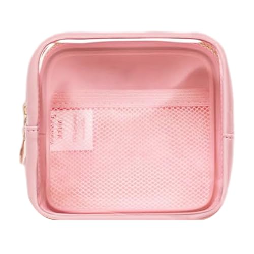 WMFASBAG Cosmetic Bag PVC -Reise -Make -up -Tasche Transparent Toilneageback for Frauen (Pink) von WMFASBAG