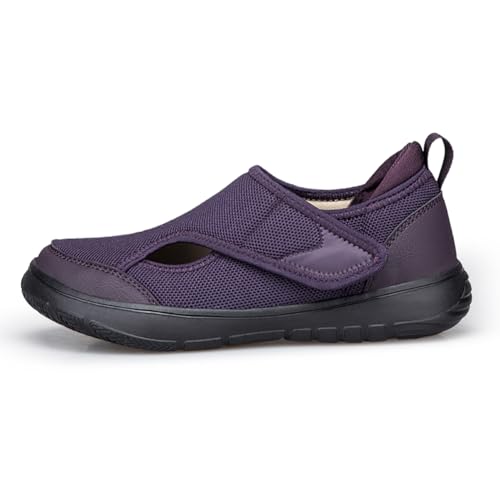 WMFASBAG Diabetic Schuhe Slip-on Orthopedic Schuhe Nicht-Schlupf for geschwollene Füße (lila 40) von WMFASBAG