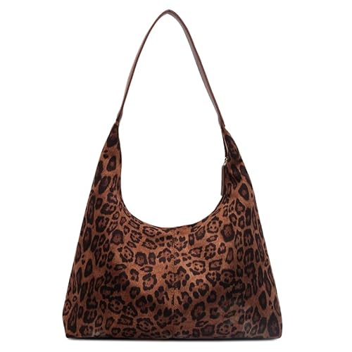 WMFASBAG Faux Wildleder -Umhängetaschen große Tragetaschen Handtasche for Frauen reisen (hellbraun) von WMFASBAG