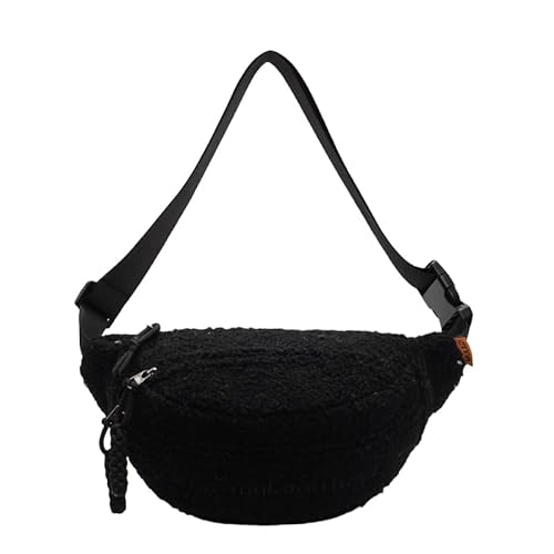 WMFASBAG Fleece Sherpa Crossbody Tasche for Frauen Mini Überall Gürtelbeutel mit Hardware Schnalle Kleiner Größe Fanny Pack Trendy modische süße Taillenbeutel Taille PUM Pack von WMFASBAG