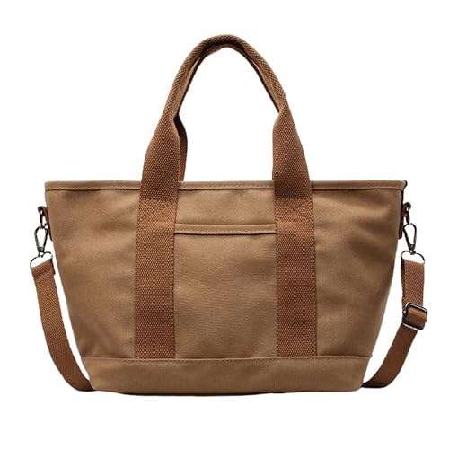 WMFASBAG Frauen Leinwand Tasche Multi-Layers Pendeln Handtasche Freizeit-Crossbody-Tasche (Khaki) von WMFASBAG