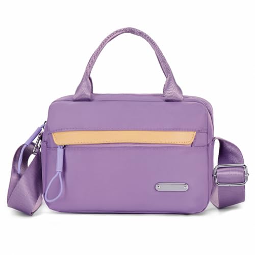 WMFASBAG Frauen Nylon Crossbody Tasche mit innerer Taschenhandtasche mit Zipper Top Griff Tasche Trendy Satchel -Geldbörse for Arbeitsreisen von WMFASBAG
