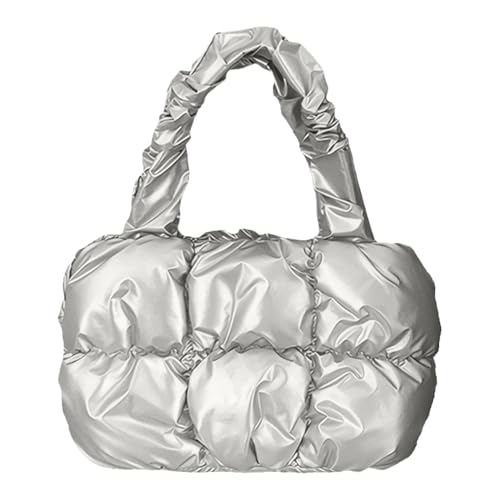 WMFASBAG Frauen plissierte Wolke Handtasche Feste Farbe Weiche Pad Baumwolltasche Große Kapazität geschwollene Stülle Handtasche Arbeit Datum Tasche von WMFASBAG