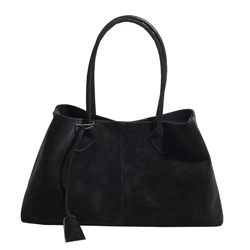 WMFASBAG Frauen pu Handtaschen große Kapazitätsumhängetasche Pendelpendel -Obergriff (schwarz von WMFASBAG