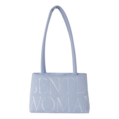 WMFASBAG Gestickte Umhängetasche Große geräumige Eimer -Hobo -Tasche for Frauenarbeit (blau) von WMFASBAG