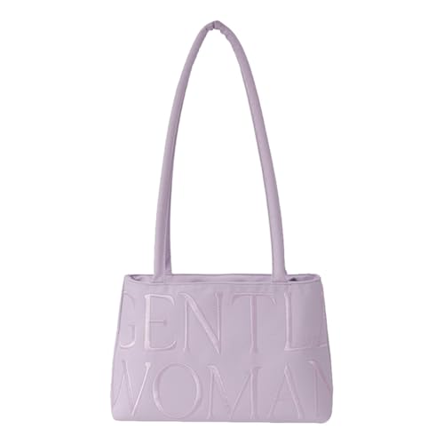 WMFASBAG Gestickte Umhängetasche Großer geräumiger Eimer -Hobo -Tasche for Frauenarbeit (lila) von WMFASBAG