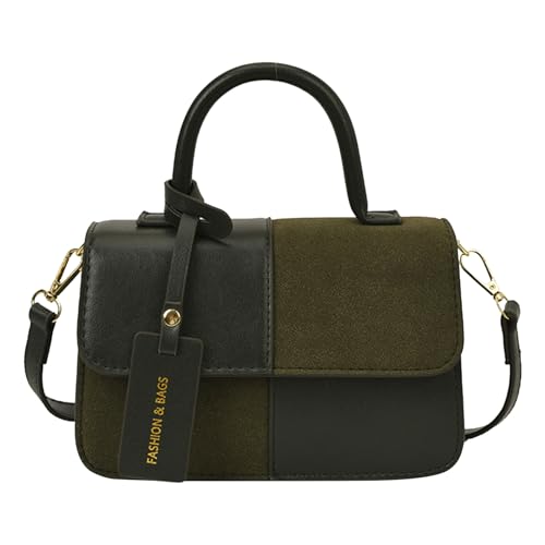 WMFASBAG Kleine quadratische Umhängetasche mit Reißverschluss for Damen und Mädchen (grün) von WMFASBAG