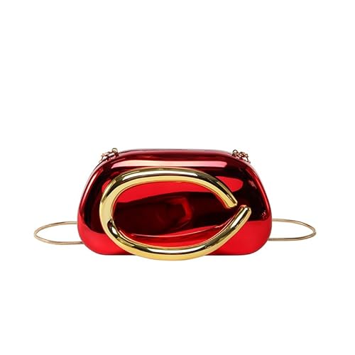 WMFASBAG Ladies Clutch -Tasche mit Kette Eleganter Abend Handtasche Vintage Sling -Tasche (rot) von WMFASBAG