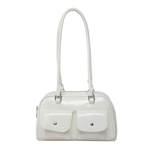 WMFASBAG Leder-Umhängetasche for Frauen Top Griff Tasche mit Multi-Pockets (weiß) von WMFASBAG