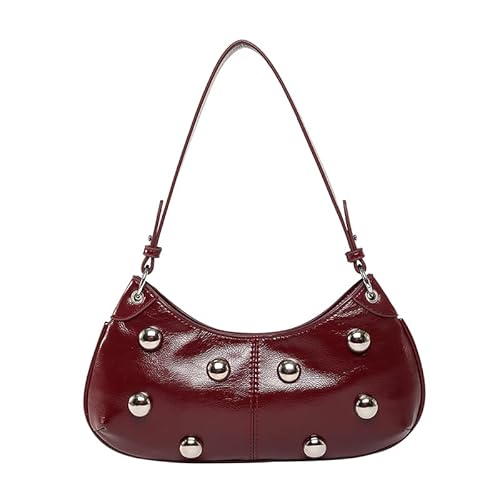 WMFASBAG Miet -Geldbörsen Umhängetasche PU Leder Y2K Geldbörse Achselstasche for Frauen (rot) von WMFASBAG