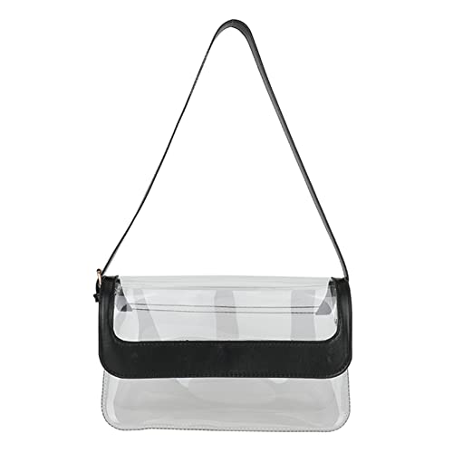 WMFASBAG Modische, transparente PVC-Unterarmtaschen, Stadion-zugelassene Damen-Handtaschen, lässig for Arbeitskonzerte von WMFASBAG