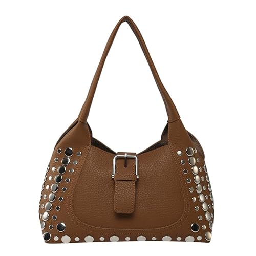 WMFASBAG Niet -Umhängetasche PU Leder Designer Handtasche Tasche for Frauen (hellbraun) von WMFASBAG