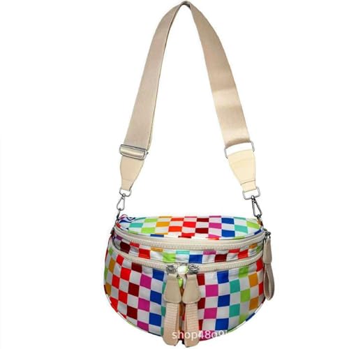 WMFASBAG Oxford Tuch Leichtes Muschelbeutel Großkapazität Crossbody Sporttasche (weiß) von WMFASBAG