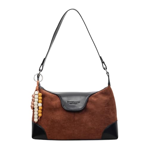 WMFASBAG PU Leder -Achselhöhlen -Umhängetasche for Frauen for die College -Schule täglich (Brown) von WMFASBAG