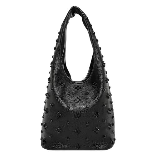 WMFASBAG PU Leder Casual Handtasche 3D bedrucktes Trendy Tasche Arbeiten Umhängetasche (schwarz) von WMFASBAG