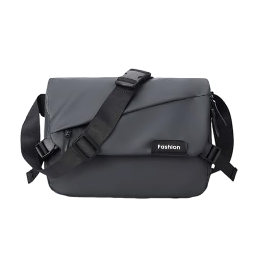 WMFASBAG PU Leder Crossbody Bag Verstellbares Festkörper -Messenger -Tasche for Männer (grau) von WMFASBAG